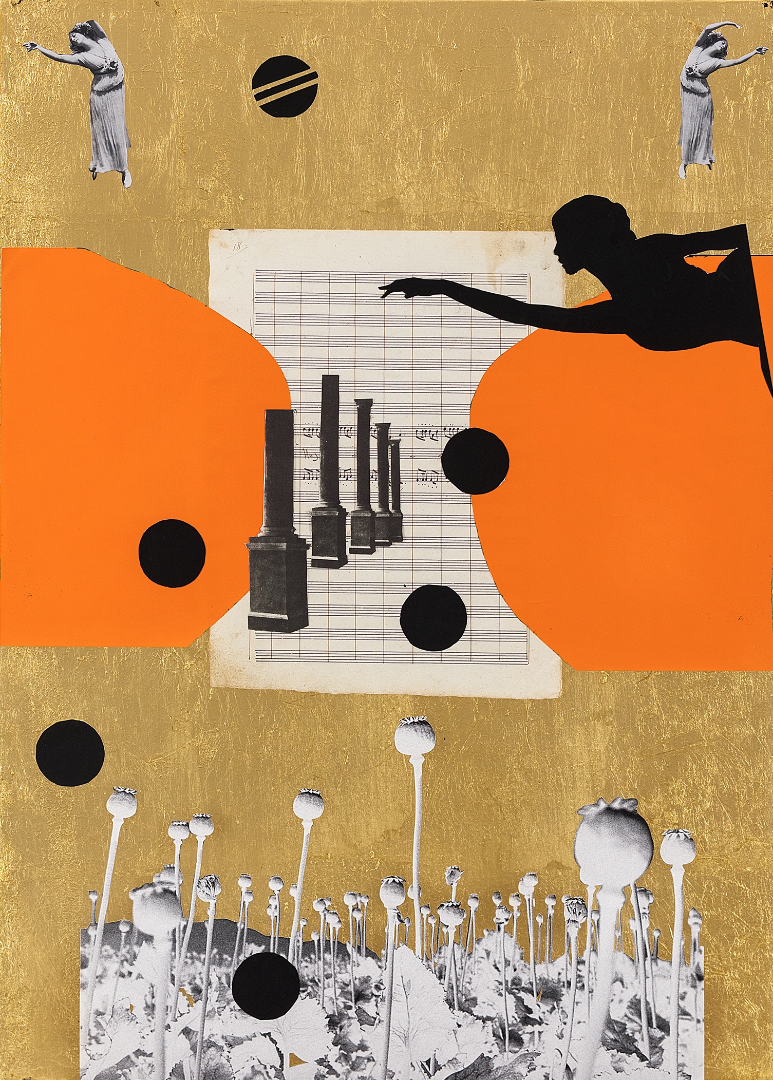 Opera!
2023
Collage and gold leaf on wood panel
70 x 50 cm
Courtesy the artist and Mazzoleni, London - Torino - Milano