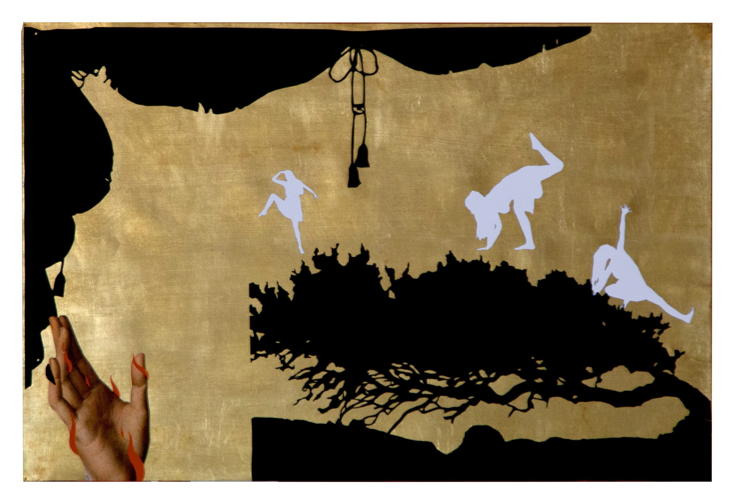 There is so much we can learn from the Sun
2024
Collage and mixed media on gold leaf
70 x 50 cm
Courtesy the artist and Mazzoleni, London - Torino - Milano