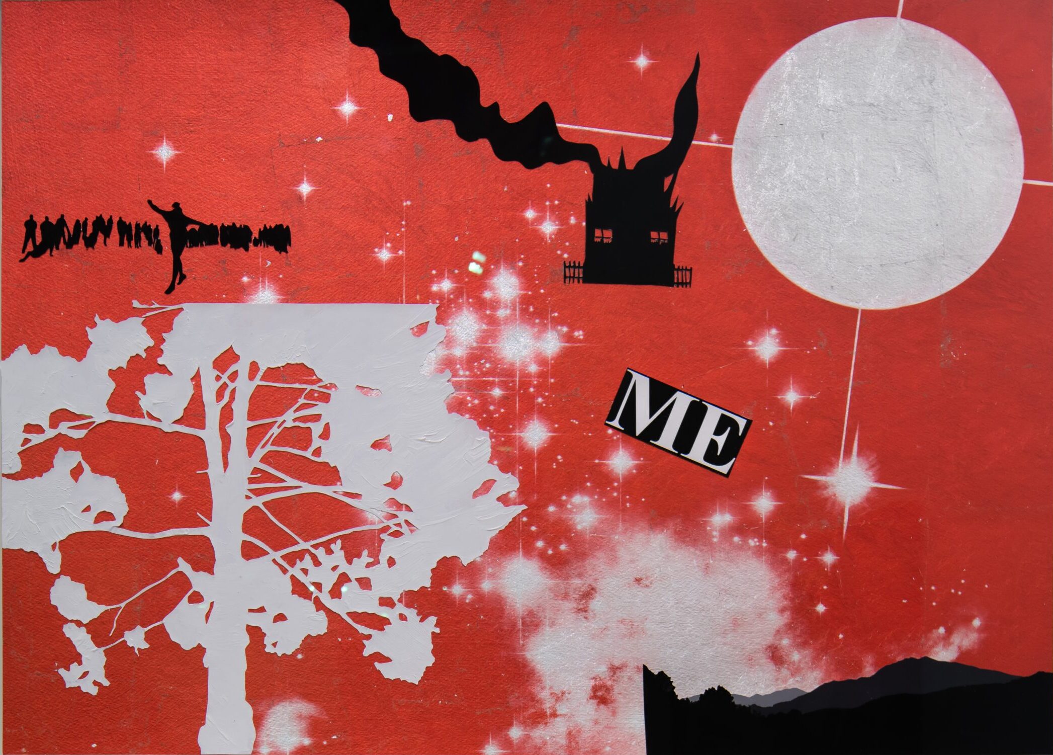 There is so much we can learn from the Sun
2025
Collage and mixed media on silver leaf
50 x 70 cm
Courtesy the artist and Mazzoleni, London - Torino - Milano